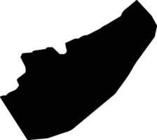 Point Fortin Trinidad and Tobago silhouette map vector