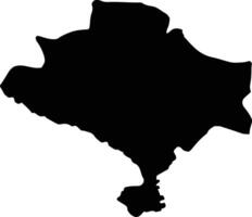 Pol e Dokhtar Iran silhouette map vector