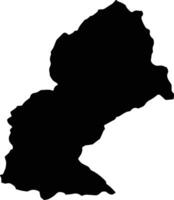 Pomabamba Peru silhouette map vector