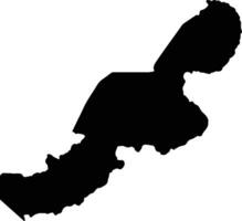 Pomio District Papua New Guinea silhouette map vector