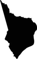 Ponedera Colombia silhouette map vector