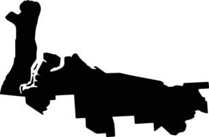 Port Adelaide Enfield Australia silhouette map vector