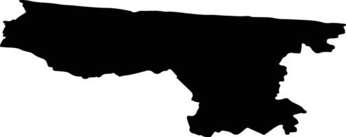 powiat bartoszycki Poland silhouette map vector