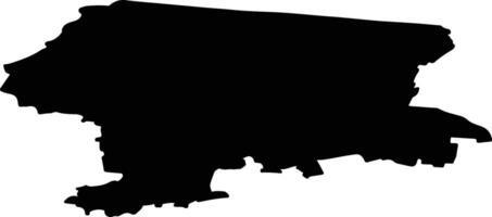 powiat braniewski Poland silhouette map vector