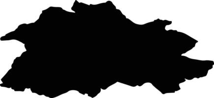 powiat brzozowski Poland silhouette map vector