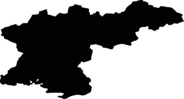 powiat jaworski Poland silhouette map vector