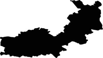 powiat opatowski Poland silhouette map vector
