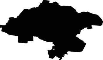 powiat parczewski Poland silhouette map vector