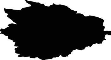 powiat sierpecki Poland silhouette map vector