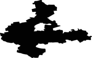 powiat skierniewicki Poland silhouette map vector
