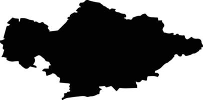powiat tomaszowski Poland silhouette map vector