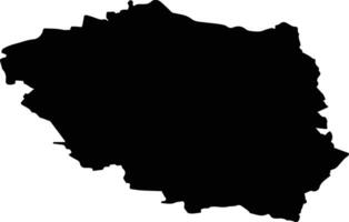 powiat turecki Poland silhouette map vector