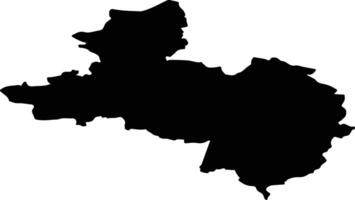 powiat wschowski Poland silhouette map vector