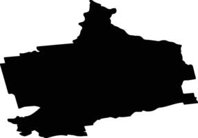 Rendas pag Latvia silhouette map vector