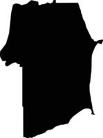 Rio Claro Mayaro Trinidad and Tobago silhouette map vector