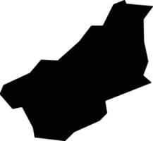 Rumbek East South Sudan silhouette map vector