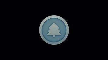 Seamless Animated Tree Icon Loop - Eco-Friendly Motion Graphic video
