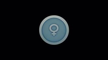 Seamless Venus Icon Animation Loop - Feminine Symbol for Apps and Social Media video