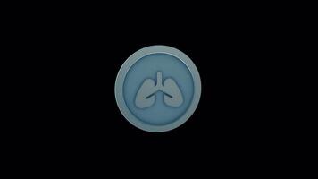 Lungs Icon Loop - Animated Respiratory System for Medical Presentations video