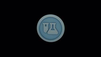 Medical Lab Vial Animation - Seamless Loading Icon for Biotech and Research Websites video
