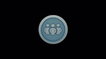 Seamless Teamwork Icon Loop Animation - Collaboration Graphic for Corporate Presentations, Intros and Training video