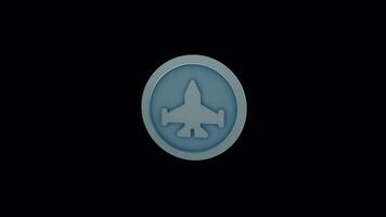 Animated Military Jet Ascending - Clean Seamless Loop video