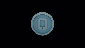 Smartphone Icon Seamless Loop Animation - Modern Phone Loader for Apps and UI video