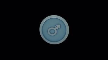 Minimalist Mars Animation - Zodiac Symbol for Social Media and Presentations video