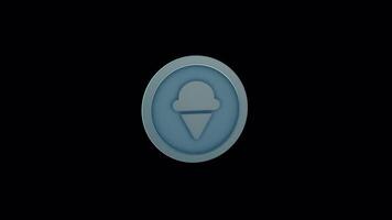 Animated Ice Cream Cone - Seamless Loop for Food Blogs and Promotions video