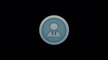 Animated User Icon - Seamless Loop Profile Avatar for Social Media and Apps video