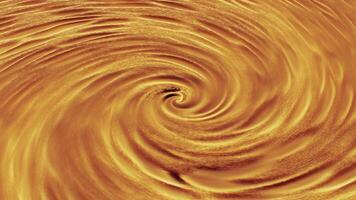 Elegant golden spiral loop animation with glowing particles and smooth motion. Perfect for backgrounds, presentations, or luxury tech themes. Seamless 4K design with golden aesthetic. video
