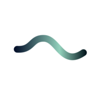 Abstract curved shape with gradient color blend png