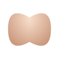 Abstract organic shape with peach gradient color png