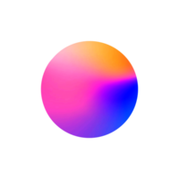 Abstract gradient sphere design element png