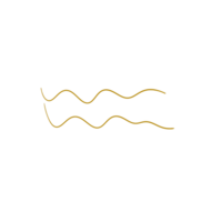 Golden wavy lines abstract design element png
