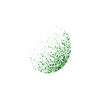 Green and black scattering dots abstract design element png