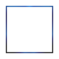 Abstract blue gradient square frame graphic element png