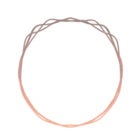 Elegant metallic gradient circle frame design png