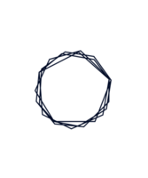 Abstract angular line art geometric shape png