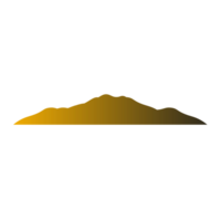 Minimalist golden mountain range silhouette graphic png