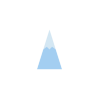 Minimalist geometric abstract mountain icon png