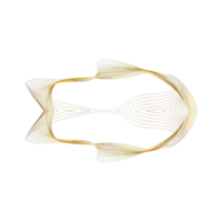 Abstract golden flowing lines forming a decorative shape png