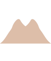 Minimal abstract curved shape in a light brown color png