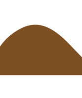 Abstract brown curved shape design element png