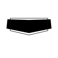 Abstract geometric badge shape design element png