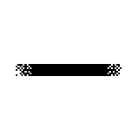 Retro pixelated bar graphic with checkerboard pattern ends png