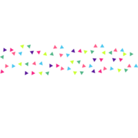 Scattered colorful geometric triangles creating an abstract pattern png