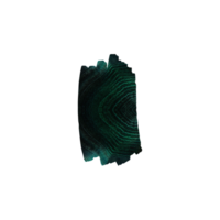 Dark abstract shape with glowing green wavy lines texture png