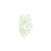 Abstract green glitter texture with scattered particles png