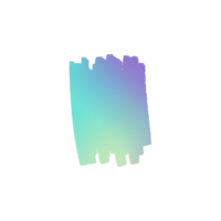 Abstract colorful gradient brush stroke design element png